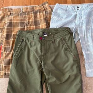 Women’s Outdoor pants/shorts bundle: Patagonia & Columbia, size 6
